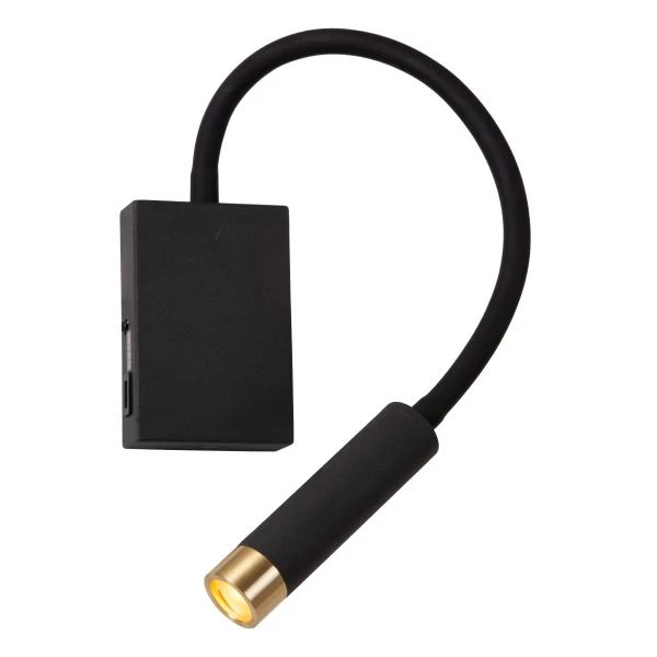 Lucide ALEC - Foco de pared / Lámpara de pared - LED - G9 - 1x3W 2700K - Incluye anillos intercambiables - Negro - detalle 2